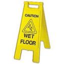 [Picture of a wet floor sign]